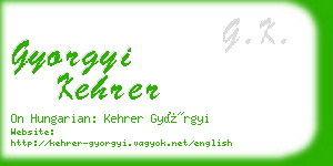 gyorgyi kehrer business card